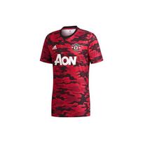Adidas Manchester United futbolo treniruočių sportiniai marškinėliai trumpomis rankovėmis, 20-21 sezono vyriški marškinėliai, raudoni FR6033 S