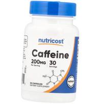 Kofeinas kapsulėmis, Caffeine 200, Nutricost (11647002) 30caps