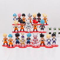21vnt/rinkinys 7cm Z Super Saiyan Goku Black Blue Hair Vegetto PVC Veiksmo Figūrėlė Žaislas