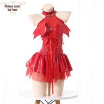 Moterų Velnias Ragana Anime Cosplay Kostiumas - Skaidrus Sijonas ir Linksmas Uniforma M (80-108 cm)