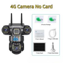 LS VISION Saulės 4G kamera su SIM kortele 12MP 6K Trijų objektyvų Trijų ekranų monitorius Naktinio matymo Saugumo apsauga PTZ Vaizdo stebėjimas 4G Camera