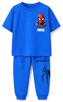 Komplektas berniukui su marškinėliais ir kelnėmis „Spider-Man: Marvel”, mėlynas