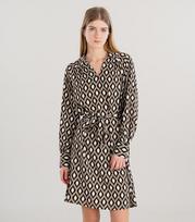 Vero Moda moteriška suknelė 10322455*01, smėlio spalvos/baltas