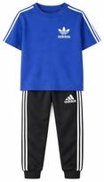 Komplektas berniukui su marškinėliais ir kelnėmis „Adidas”, mėlynas
