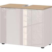 Kreminės spalvos blizgus spintelė po kriaukle 70x58 cm Tavira – Germania