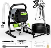 WORKPRO beorio dažymo agregatas 700 W, 3 slėgio lygiai, 1.2 l/min našumas, 200 bar