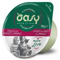 Maisto produktai - Oasy More Love vištiena jautiena Spinach Wet Food 70g