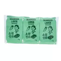 Jūros dumblių užkandis su vasabi skonio prieskoniais WISH COME TRUE WASABI, 3x4 g
