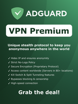 AdGuard VPN Premium (10 Devices, 2 Years) Key GLOBAL