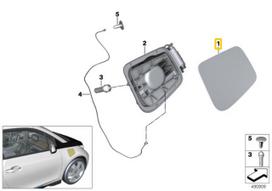 Bmw I3 I01 Priekinis Įkrovimo Lizdo Dangtelis Originalus 51177376189