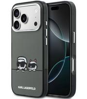Juodas dėklas Apple iPhone 17 Pro Max telefonui "Karl Lagerfeld IML K&CH Heads Logo MagSafe Case"