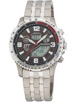 ETT Eco Tech Time EGT-11720-22M Mens Watch Radio-controlled Solar Drive Professional Chronograph Titan 45mm 10ATM - Laikrodis vyrams