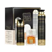 SET LATTAFA Khamrah EDP spray 100ml + DEO spray 200ml + AIR FRESHENER 300ml