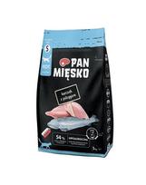PAN MIĘSKO Vištiena su upėtakiu katėms traškučiai S 5 kg