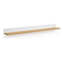 Baltos spalvos/natūralios spalvos sieninė lentyna iš ąžuolo 120 cm Abilen – Kave Home