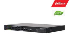 ePoE šakotuvas 100Mbps 24portu+2G uplink+ 2SFP, ePoE iki 800m, Hi-PoE