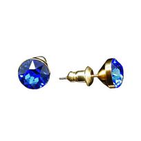 Auskarai moterims DiamondSky „Classic (Sapphire)“ su Swarovski kristalais