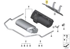BMW Adapterio plokštė Ugnisgesinimo UKL F45 F46 F56 F54 F57 F60 Originalus 82272358012