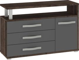 Komoda Meblocross Angel ANG-04 1 durys 3 stalčiai modernus pilkas ąžuolas