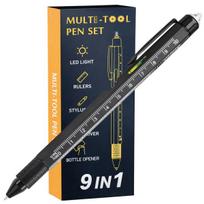 Daugiafunkcis taktinis multitool rašiklis 9in1 metalinis