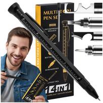 Daugiafunkcis taktinis rašiklis multitool 14in1 metalinis