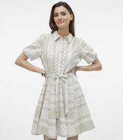 Vero Moda moteriška suknelė 10303728*01, smėlio spalvos/ natūrali balta