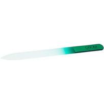 Stiklinė nagų dildė OSOM Professional NF04P-C04, smailiu galu, dvipusė su plastikiniu įdėklu, 13,5 cm