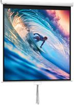 Projektorius HOMCOM projektoriaus ekranas 152 x 152 cm 85 colių 1:1 HD 4K projektoriaus ekranas namų kino teatrui biuro pristatymams