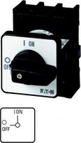 On-Off switch, P1, 32A, flush mounting, 3P+N, with black thumb grip and front plate, P1-32/E/N 093456 | 4015080934561