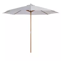 Medinis sodo skėtis 300 cm - kreminis