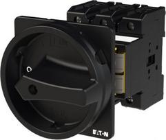 Main switch, P3, 63 A, 3P, with black rotary handle and locking ring, P3-63/V/SVB-SW 060230 | 4015080602309