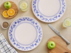 Lėkštės „Blue Ring“ 6 dalių rinkinys, keramika, 25,5 cm skersmens, mėlyna spalva