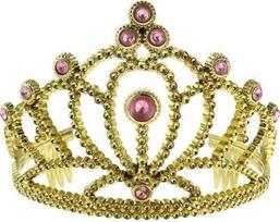 Diademos tiaros karūna, auksinė princesės išleistuvių karalienė