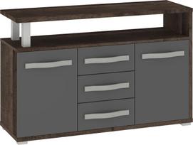 Komoda Meblocross Angel ANG-05 2 durys 3 stalčiai moderni pilka apdaila