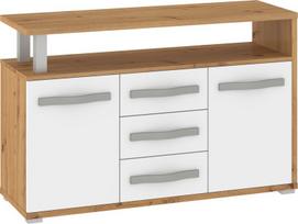 Komoda Meblocross Angel ANG-05 2D3S, Ąžuolas Artisan/Balta, Moderni