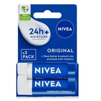 Lūpų balzamas Nivea Original Care 24 h drėkinimas su taukmedžio sviestu
