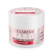 Builder Gel Claresa Hard&EASY Glam Pink savaime išsilyginantis, bekaitis, blizgantis