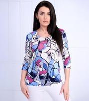 Moteriškas megztinis 212364 01, mėlyna/fuksija