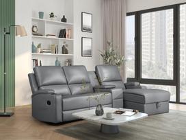 Trivietė sofa Loft Dallas, pilka