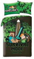 Halantex vaikiškas mikropluošto patalynės komplektas Minecraft MNC785BL, 140x200, 2 dalių