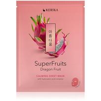 Veido kaukė KORIKA Superfruits Drakono vaisius raminamoji lakštinė kaukė 25 g