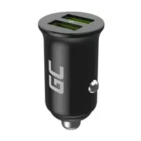 GREEN CELL 36W Car Charger GC PowerRide Nano36 with 2x USB-A Ultra Charge Fast Charging