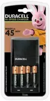 Duracell Hi-Speed Battery Charger + 2 AA and 2 AAA batteries