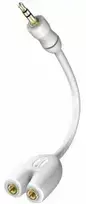 Inakustik 3.5mm Male to 2 x 3.5mm Female Cable, White