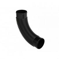 PVC lanksti gofruota alkūnė Galeco, D 110 mm, juoda