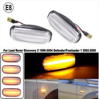 2 vnt. LED šoninis posūkio signalo indikatorius, skirtas Land Rover Defender TD5 98-15 Freelander 1 02-05 Discovery 2 99-04