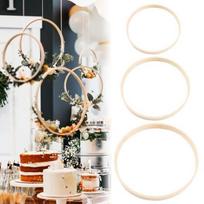 10 VNT Svajonių gaudyklės žiedas Apvalus medinis bambukinis lankas DIY rankdarbių įrankiai 10 - 30 CM 10cm