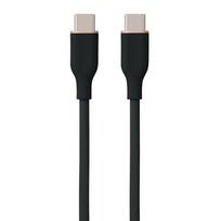 Silikoninis kabelis USB Type-C - Type-C, 100W (juodas, 3m)