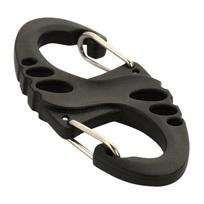 M-TAC S-Hook plastikinis karabinas taktinei įrangai tvirtinti juodas