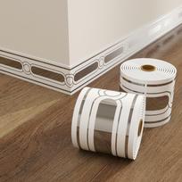 Storas savaime prilimpantis PVC grindjuostis - Vandeniui atspari sienų apdailos juosta, Imituojančios plyteles atspara nuo smūgių juosta, Lengvai nulupama ir klijuojama 10cm*5m